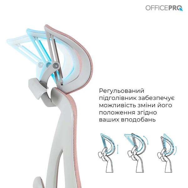 Фото - Кресло офисное OfficePro Elite OC950GLP Gray/Light Pink